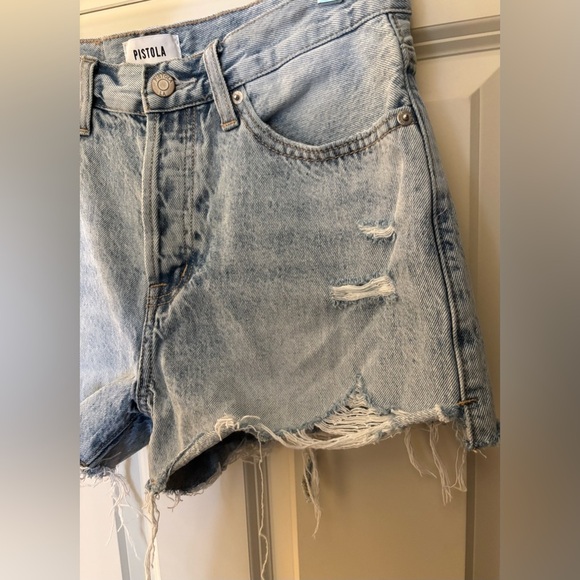 Pistola 100% Cotton High Waisted Denim Cut Off Shorts, Size 27 - Picture 4 of 10